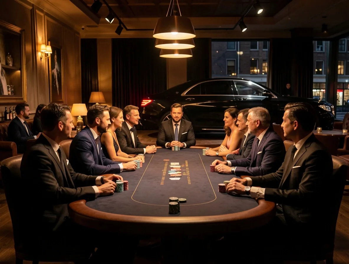 Themavond aan de pokertafel in de private lounge